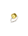 Pomellato Maxi-size Ring Rose Gold 18kt, White Gold 18kt, Lemon Quartz, Diamond (watches)